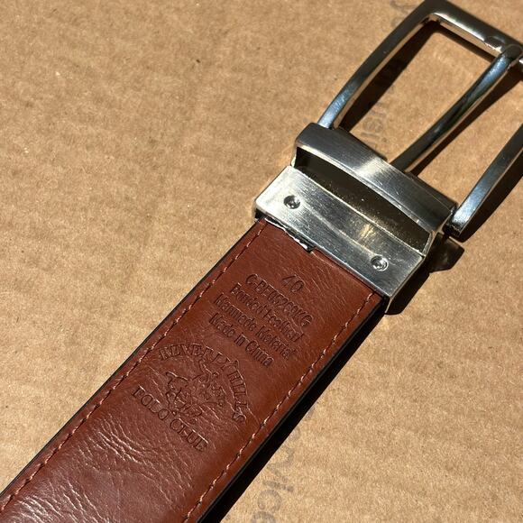 Beverly Hills Polo Club Men's Leather Belt - Picture 5 of 8